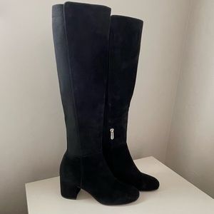 Sam Edelman Valda Suede Leather Knee High Boots In Excellent Condition
